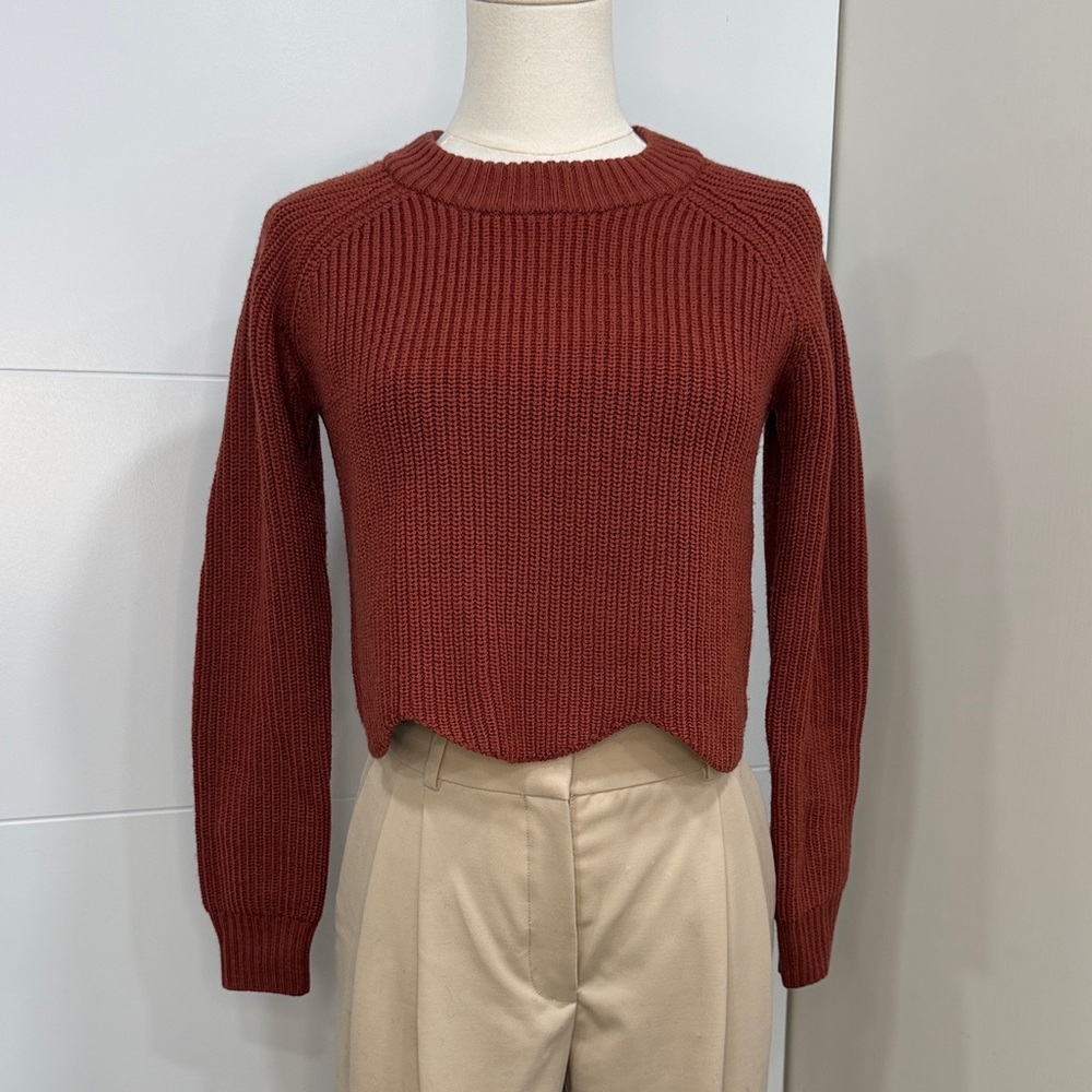 Wilfred by Aritzia Merino Wool Sweater - Rust Red